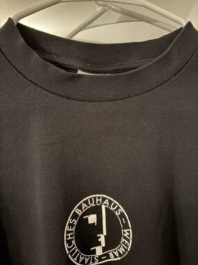 ZARA Herbert Bayer Bauhaus Black Graphic Logo Knit Top